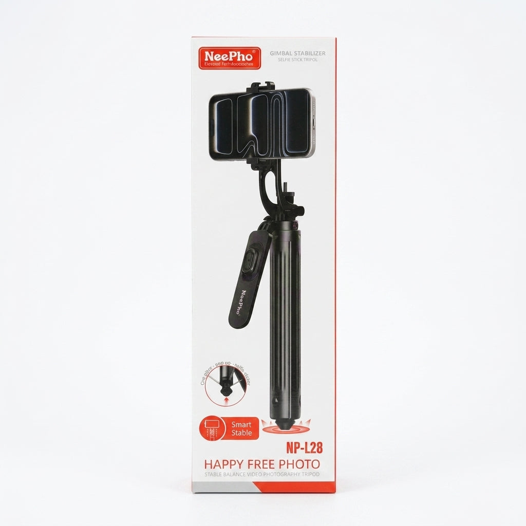 Selfie Stick NeePho NP-L28 | Trípode 1.65 m | Control Bluetooth | Rotación 360°