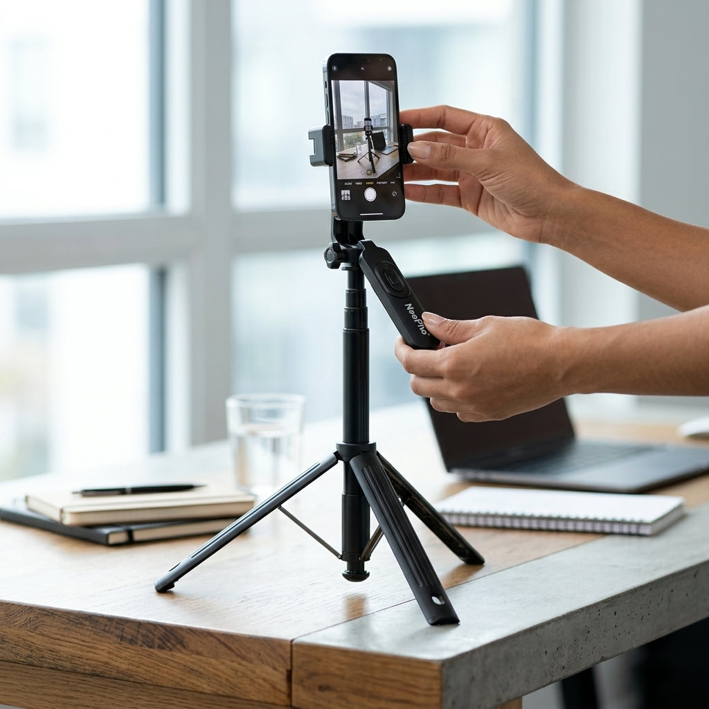 Selfie Stick NeePho NP-L28 | Trípode 1.65 m | Control Bluetooth | Rotación 360°