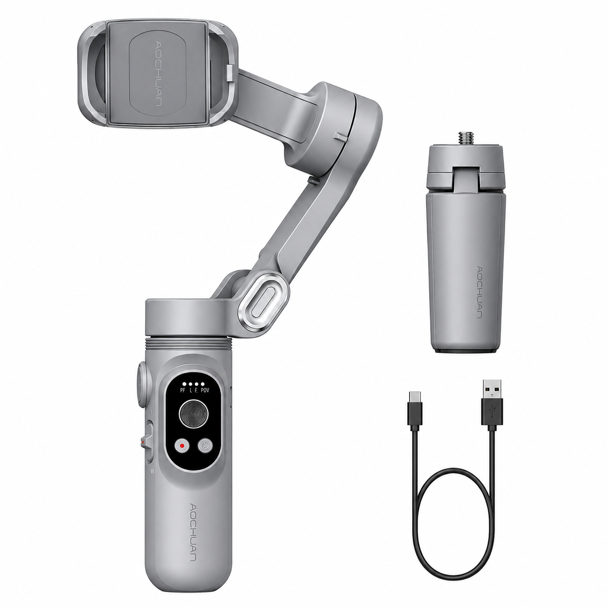 Estabilizador AOCHUAN Smart X de 3 Ejes para Celular | Luz de Relleno