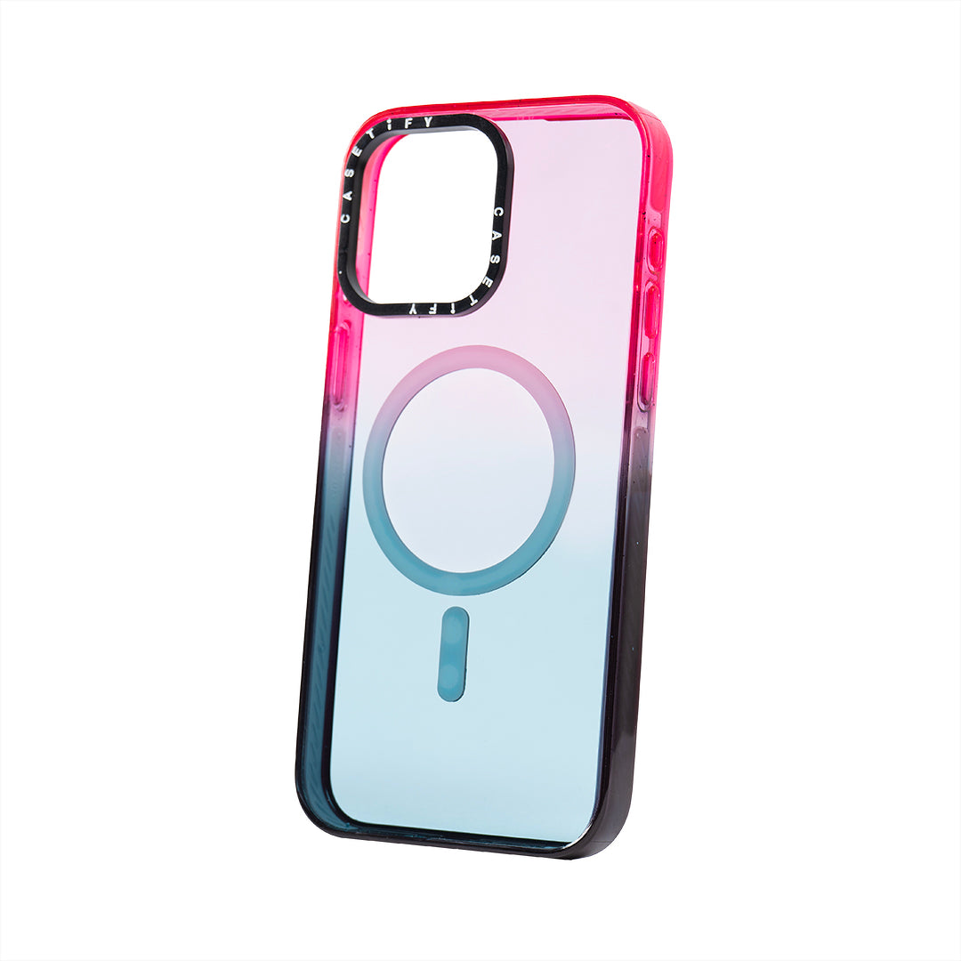 ESTUCHE MAGSAFE CASETIFY ROSADO CON NEGRO