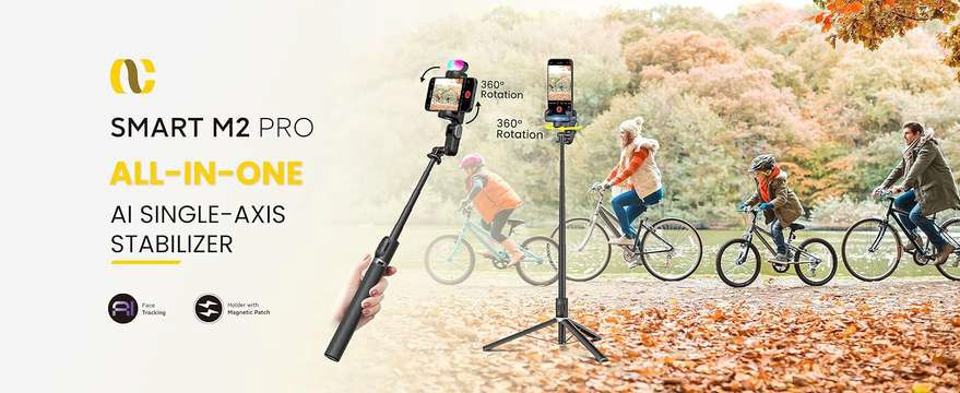 Trípode Estabilizador Inteligente Aochuan Smart M2 PRO vista 3 - MyTechCell Colombia