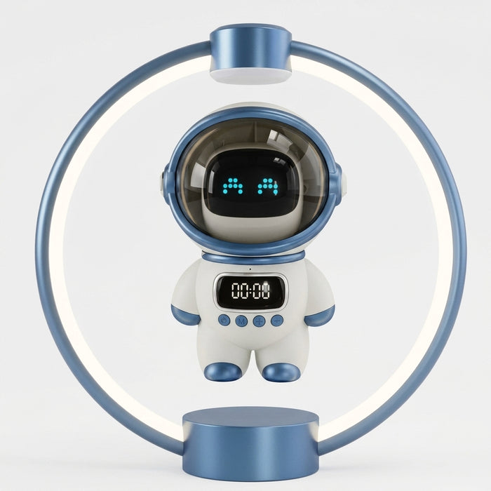Parlante Bluetooth Astronauta con Levitación Magnética | Reloj | Radio FM | Tarjeta TF | Bluetooth