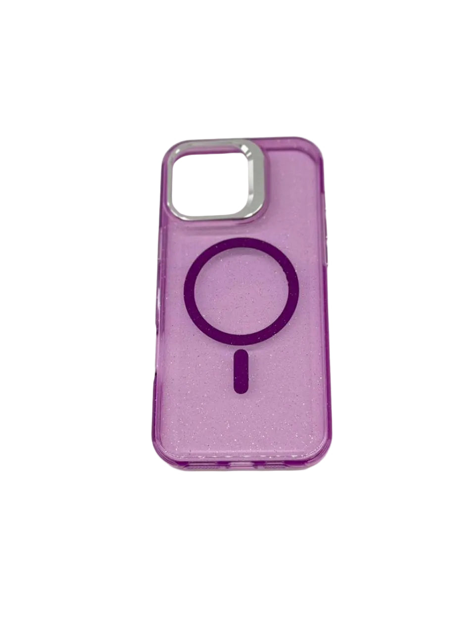 ESTUCHE MAGSAFE GLITTER CAMARA METALICA