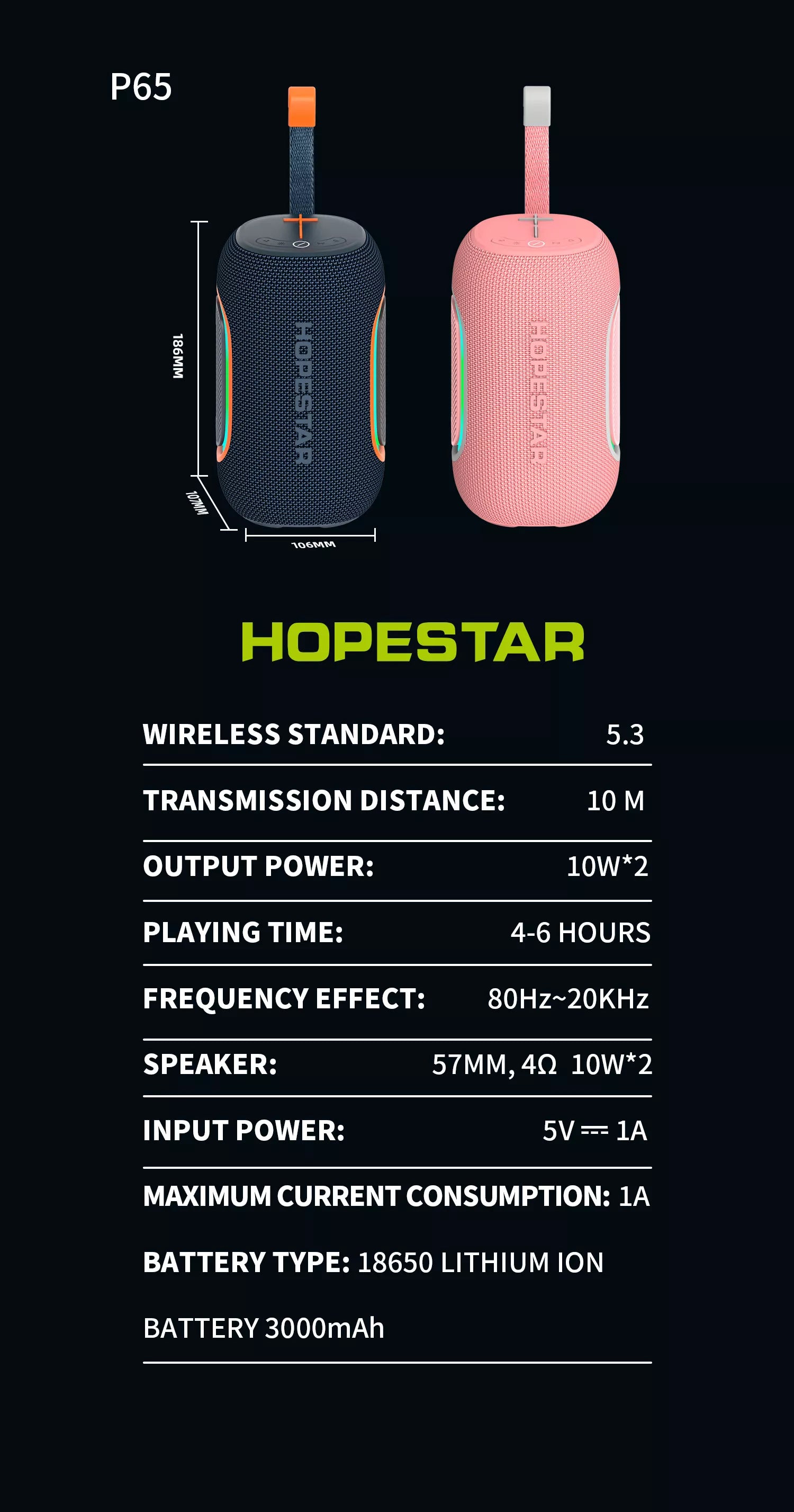 Parlante Hopestar P65