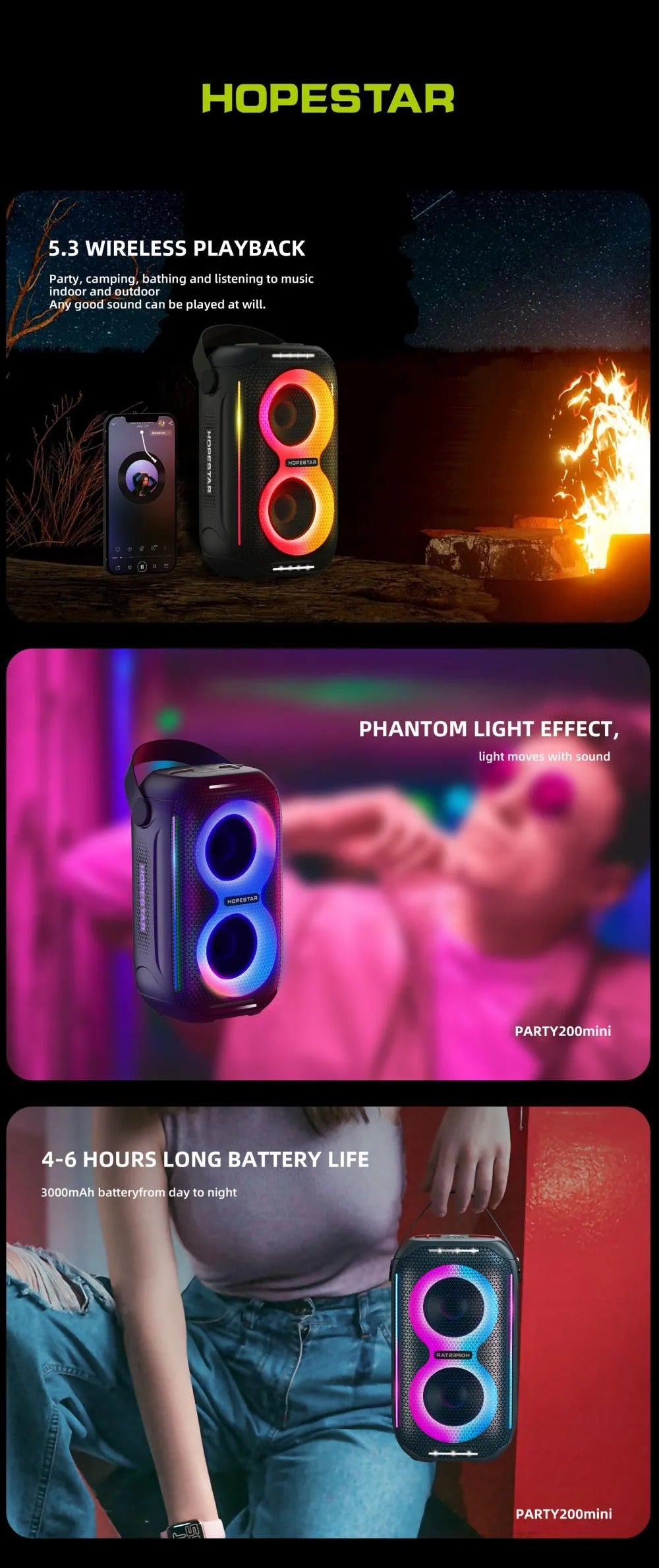 Parlante Hopestar Party 200 Mini