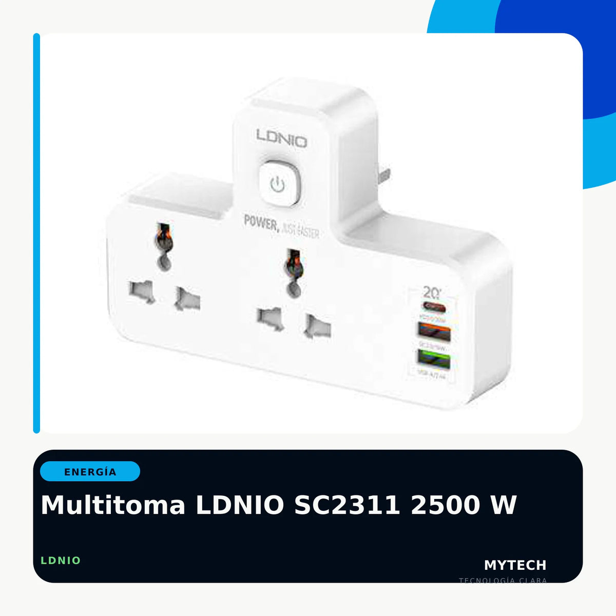 Multitoma LDNIO SC2311 2500 W - imagen ecommerce 1:1 MyTechCell