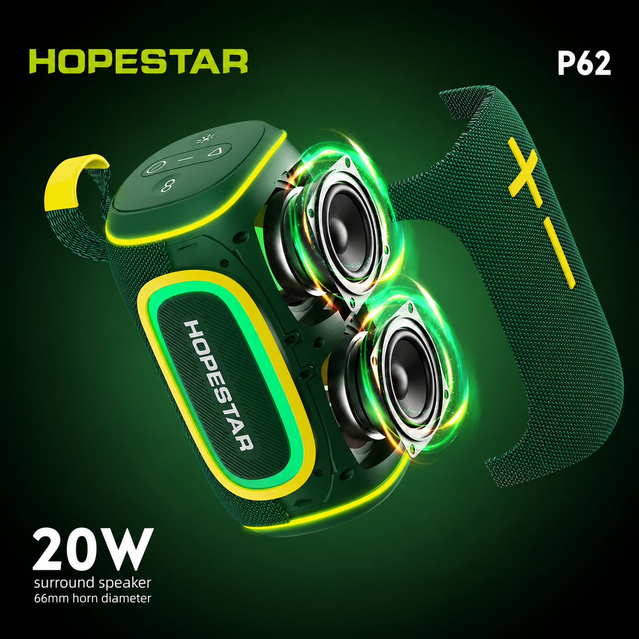 Parlante Bluetooth Hopestar P62 | 20W | Bluetooth 5.3 | IPX6