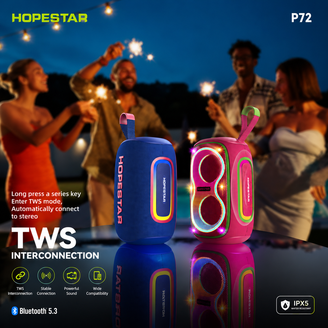 Parlante Bluetooth Hopestar P72 | 30W | Bluetooth 5.3 | IPX5