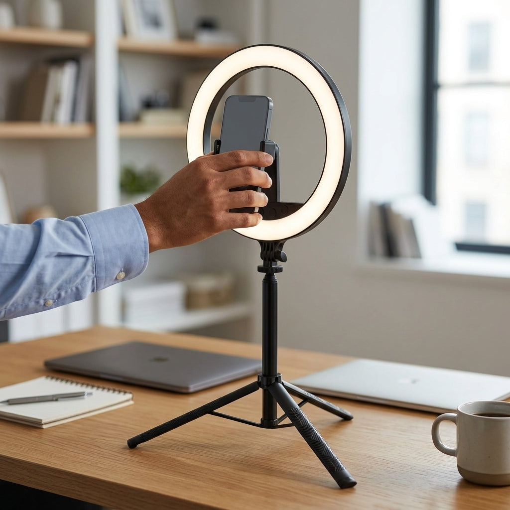 Aro de Luz LED NeePho L16 con Selfie Stick y Trípode | 1.60 m | Doble Luz | Bluetooth