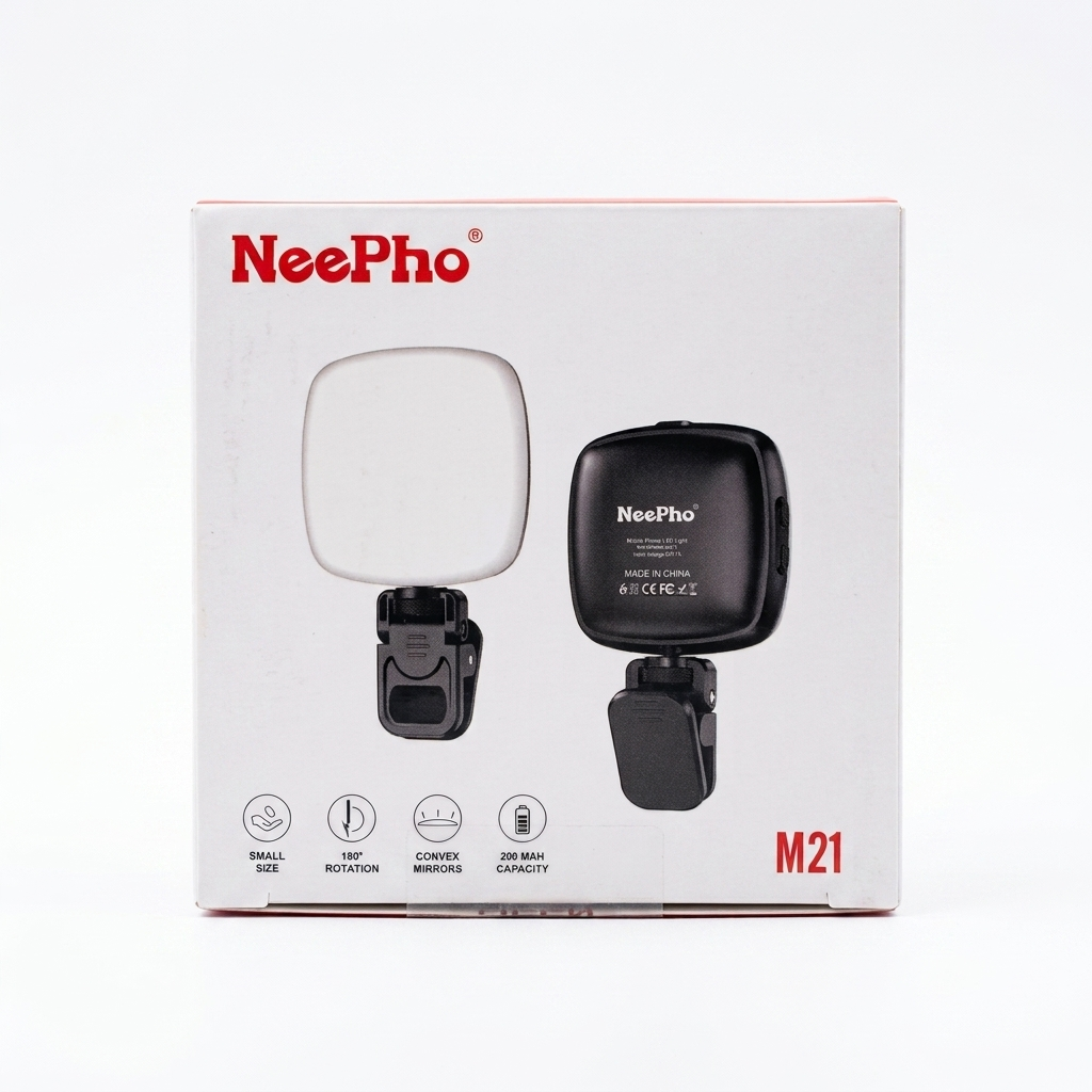 Luz LED RGB NeePho NP-M21 para Celular, Cámara y Monitor | RGB | Luz Bicolor | Clip Ajustable