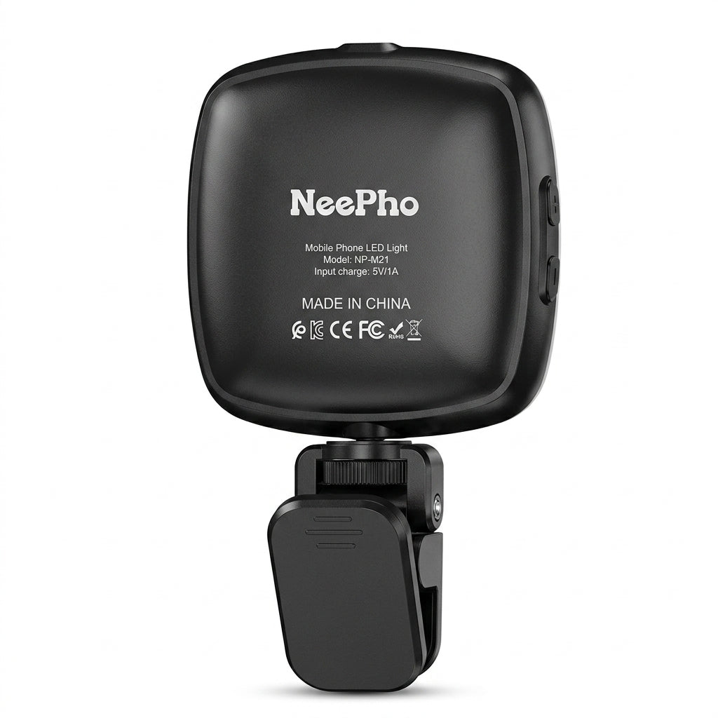 Luz LED RGB NeePho NP-M21 para Celular, Cámara y Monitor | RGB | Luz Bicolor | Clip Ajustable