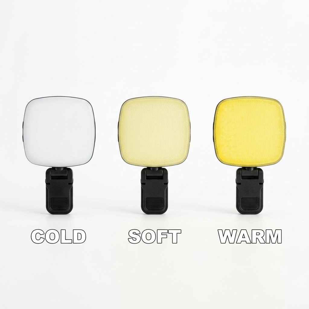 Luz LED RGB NeePho NP-M21 para Celular, Cámara y Monitor | RGB | Luz Bicolor | Clip Ajustable