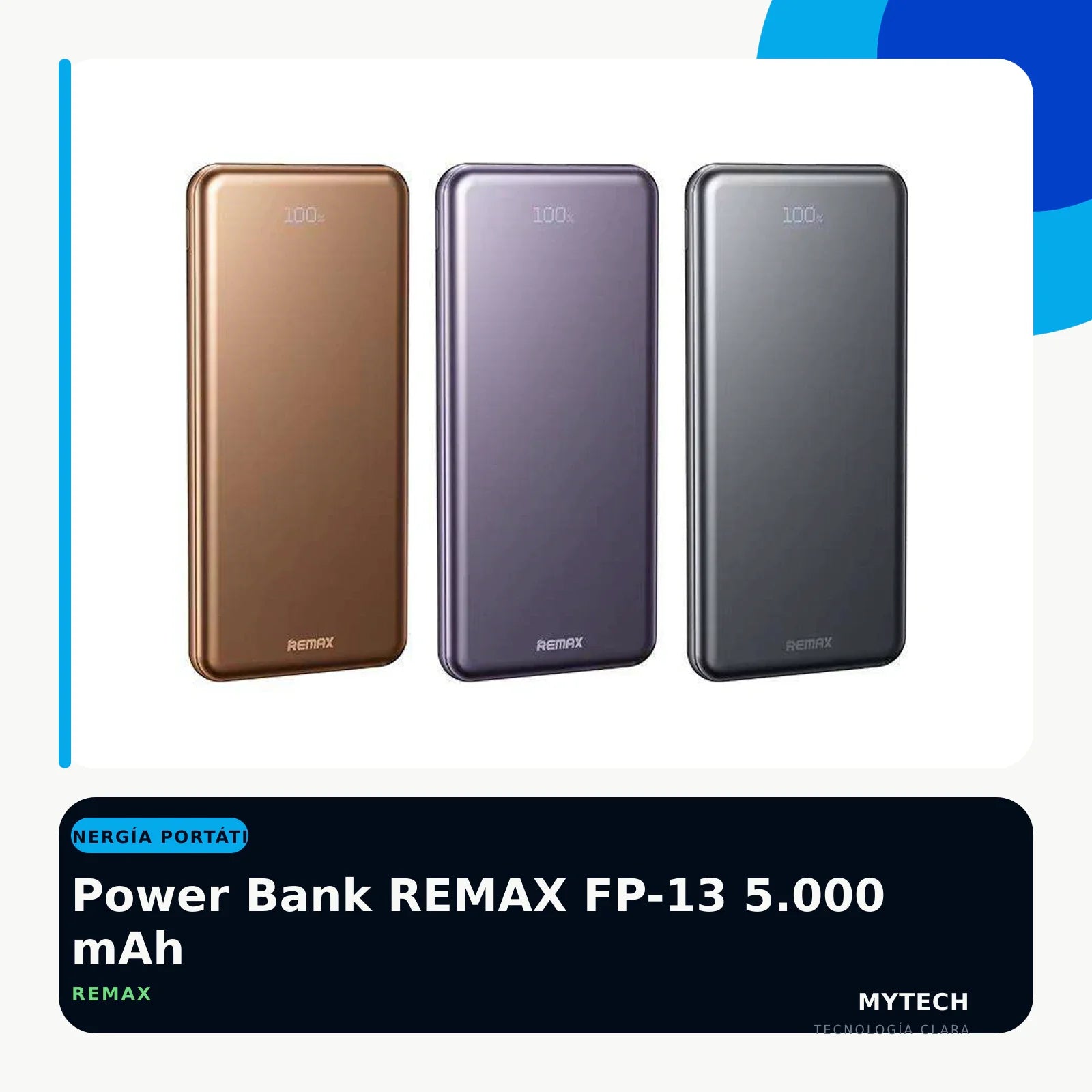 Power Bank REMAX FP-13 5.000 mAh - imagen ecommerce 1:1 MyTechCell