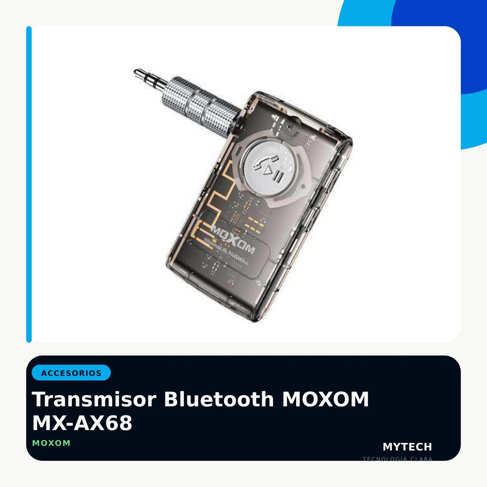 Transmisor Bluetooth MOXOM MX-AX68 - imagen ecommerce 1:1 MyTechCell