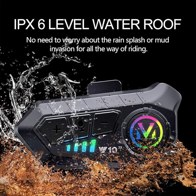 Intercom Bluetooth para Casco V10 2X (2 Unidades)